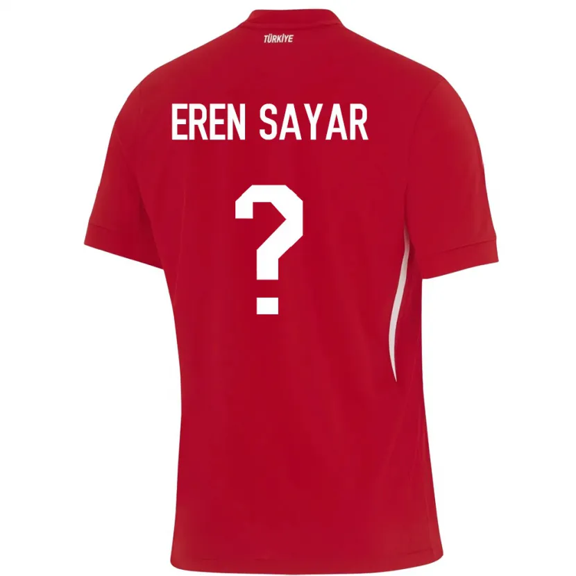 DanxenキッズトルコEmin Eren Sayar#0赤アウェイシャツ24-26ジャージーユニフォーム