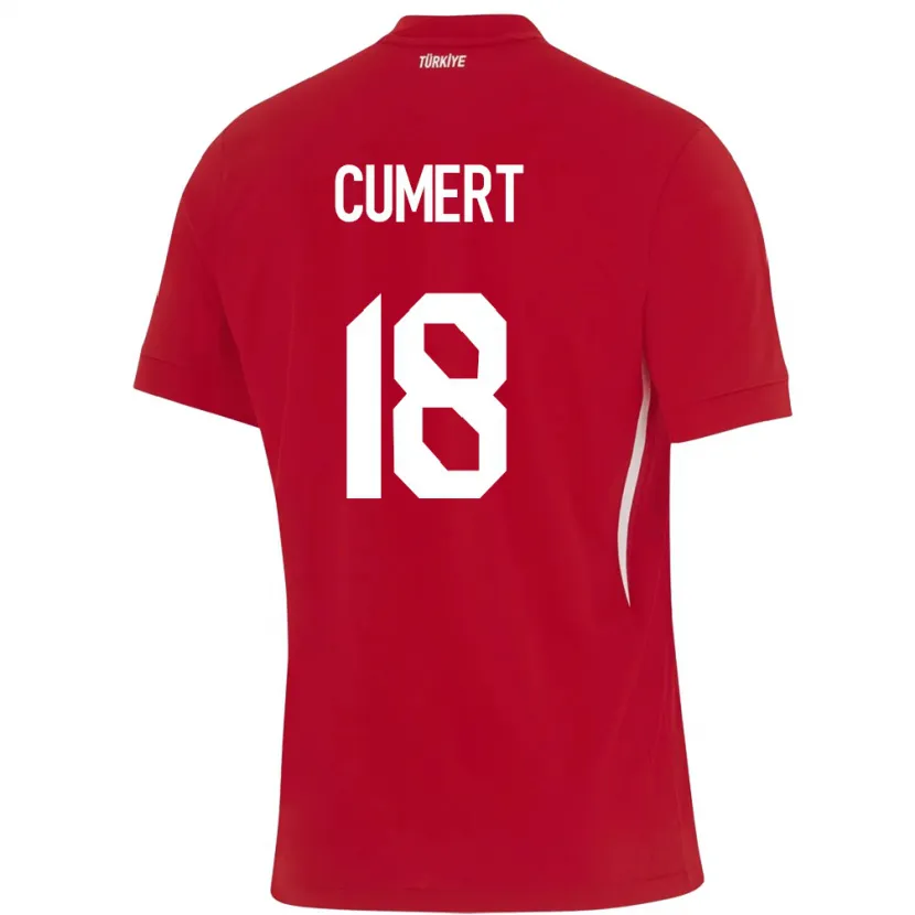 DanxenキッズトルコEcem Cumert#18赤アウェイシャツ24-26ジャージーユニフォーム