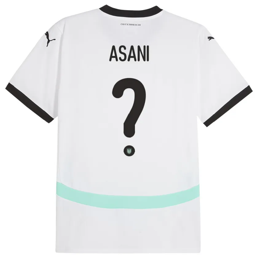 DanxenキッズオーストリアAmir Asani#0白アウェイシャツ24-26ジャージーユニフォーム