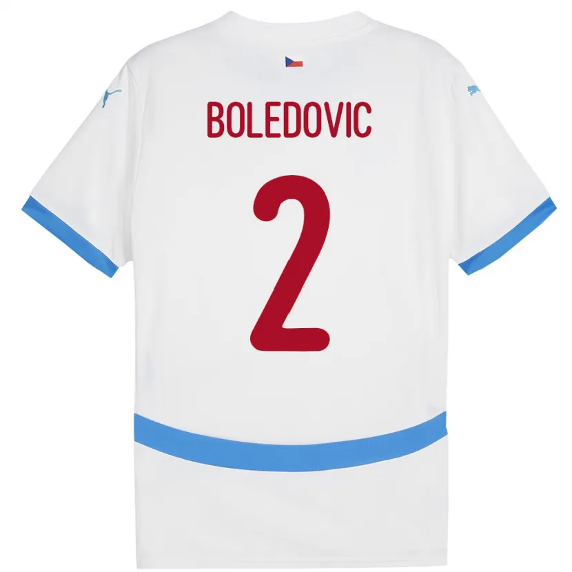 DanxenキッズチェコTobias Boledovic#2白アウェイシャツ24-26ジャージーユニフォーム