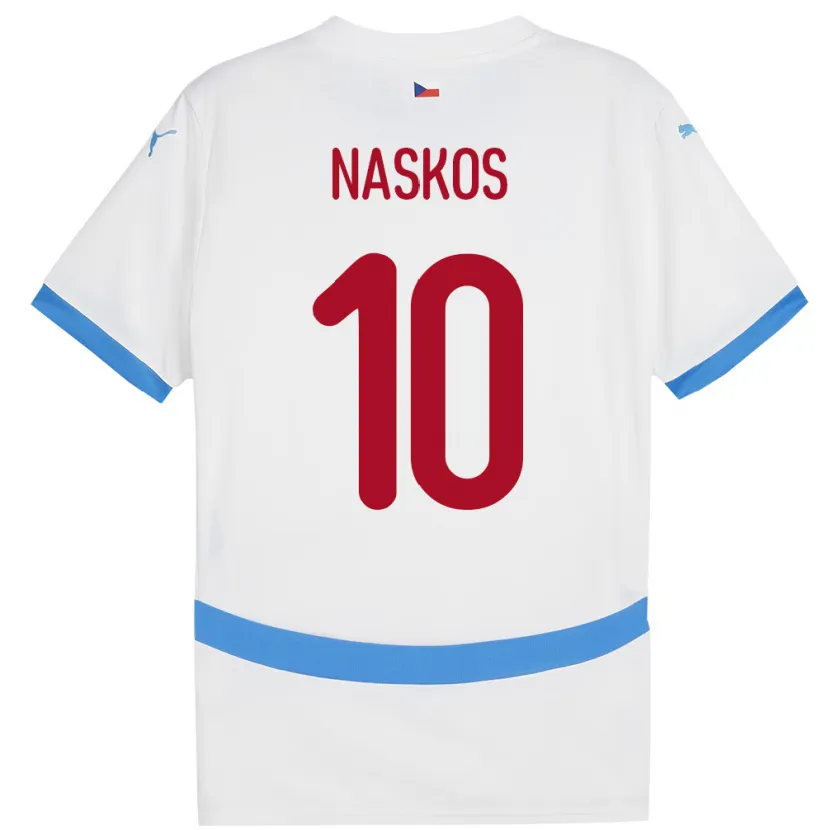 DanxenキッズチェコMarek Naskos#10白アウェイシャツ24-26ジャージーユニフォーム