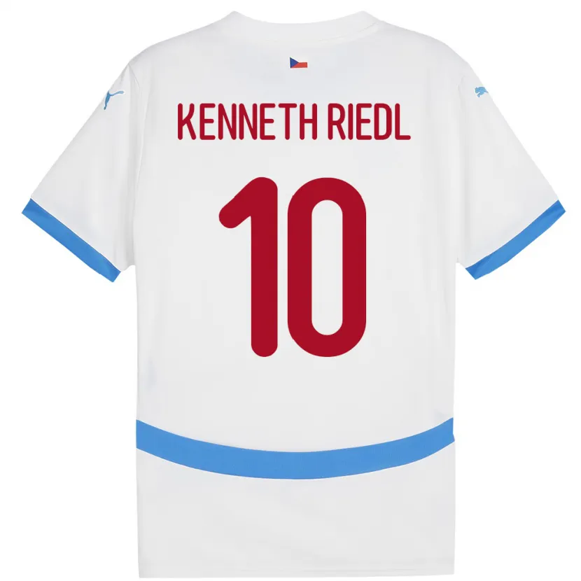 DanxenキッズチェコVictor Kenneth Riedl#10白アウェイシャツ24-26ジャージーユニフォーム