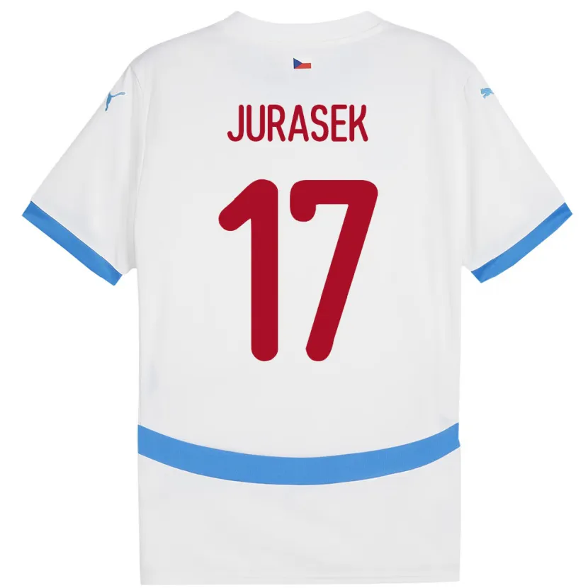 DanxenキッズチェコPatrik Jurasek#17白アウェイシャツ24-26ジャージーユニフォーム