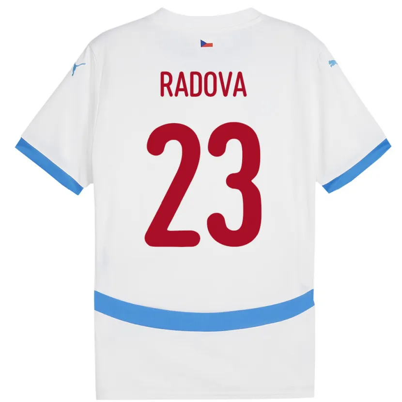 DanxenキッズチェコMichaela Radová#23白アウェイシャツ24-26ジャージーユニフォーム