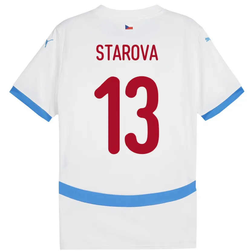 DanxenキッズチェコAntonie Stárová#13白アウェイシャツ24-26ジャージーユニフォーム