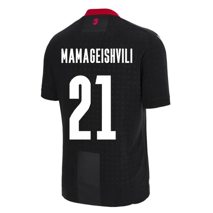 DanxenキッズジョージアOtar Mamageishvili#21黒アウェイシャツ24-26ジャージーユニフォーム