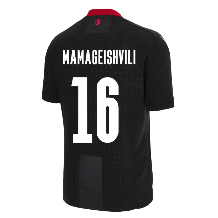 DanxenキッズジョージアGizo Mamageishvili#16黒アウェイシャツ24-26ジャージーユニフォーム