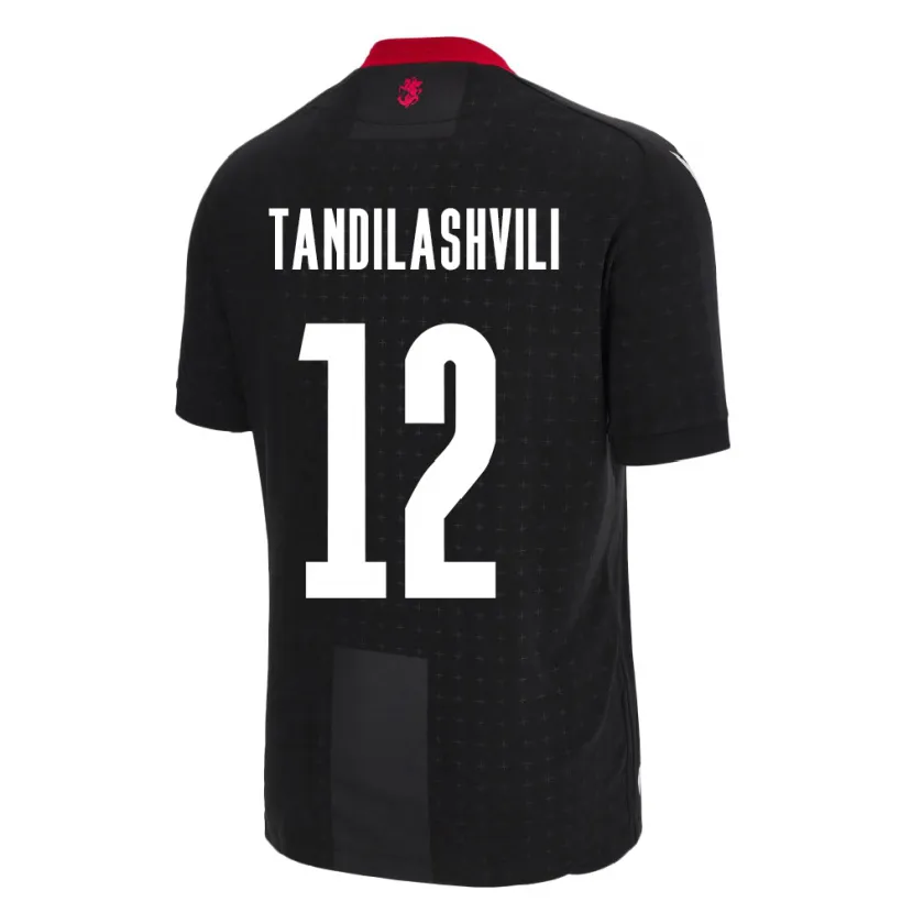 DanxenキッズジョージアLevan Tandilashvili#12黒アウェイシャツ24-26ジャージーユニフォーム