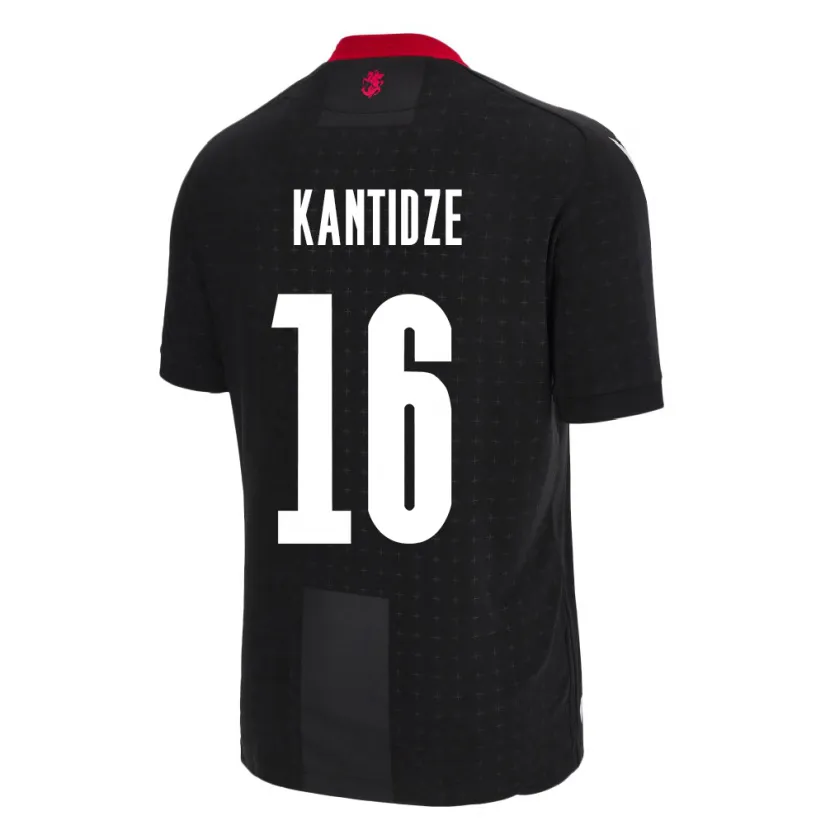 DanxenキッズジョージアNikoloz Kantidze#16黒アウェイシャツ24-26ジャージーユニフォーム