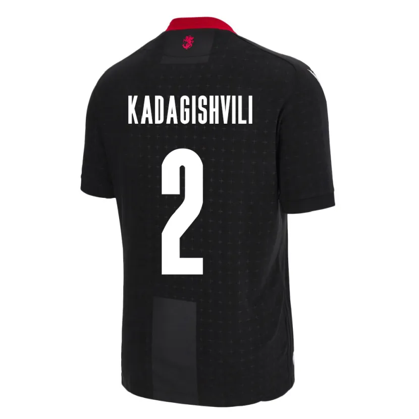 DanxenキッズジョージアGvantsa Kadagishvili#2黒アウェイシャツ24-26ジャージーユニフォーム