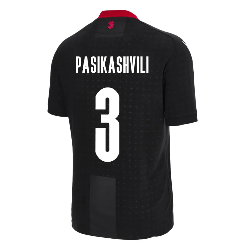 DanxenキッズジョージアNino Pasikashvili#3黒アウェイシャツ24-26ジャージーユニフォーム