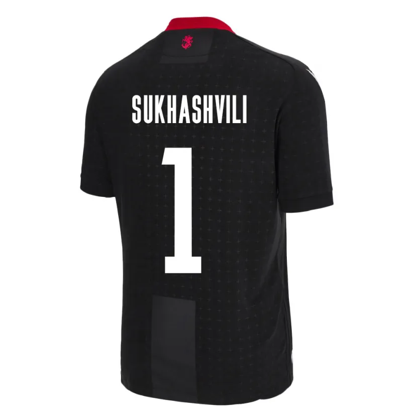 DanxenキッズジョージアTeona Sukhashvili#1黒アウェイシャツ24-26ジャージーユニフォーム