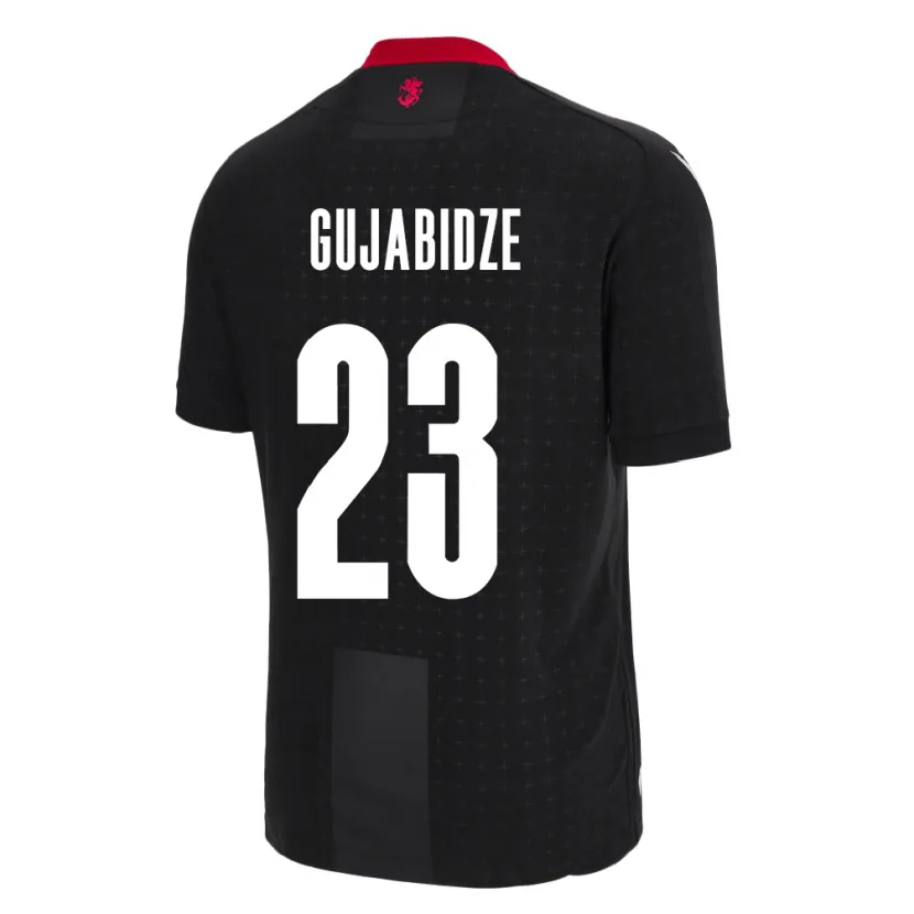 DanxenキッズジョージアNino Gujabidze#23黒アウェイシャツ24-26ジャージーユニフォーム