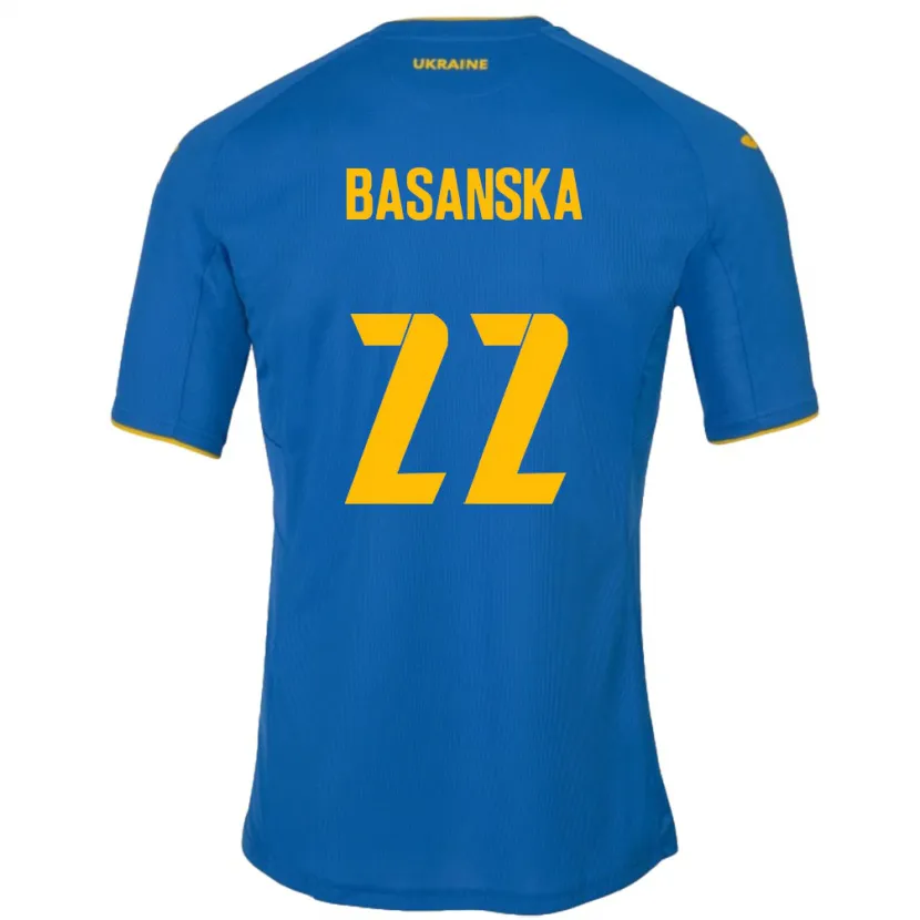 DanxenキッズウクライナOlga Basanska#22青アウェイシャツ24-26ジャージーユニフォーム