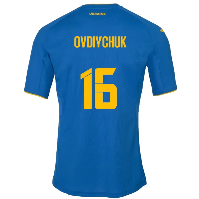 DanxenキッズウクライナOlha Ovdiychuk#16青アウェイシャツ24-26ジャージーユニフォーム