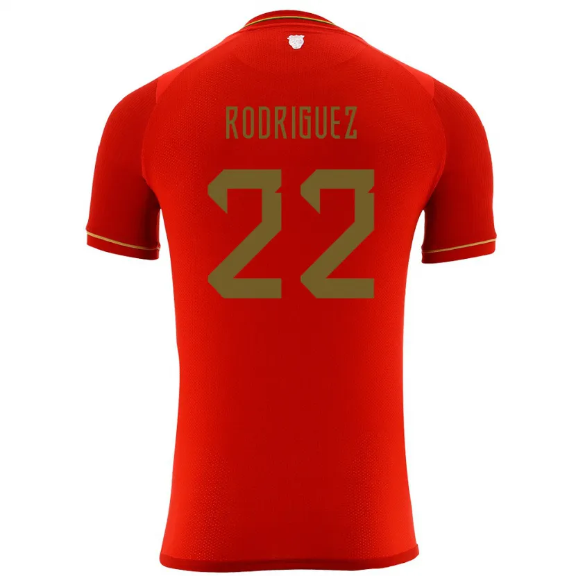 DanxenキッズボリビアCarlitos Rodriguez#22赤アウェイシャツ24-26ジャージーユニフォーム