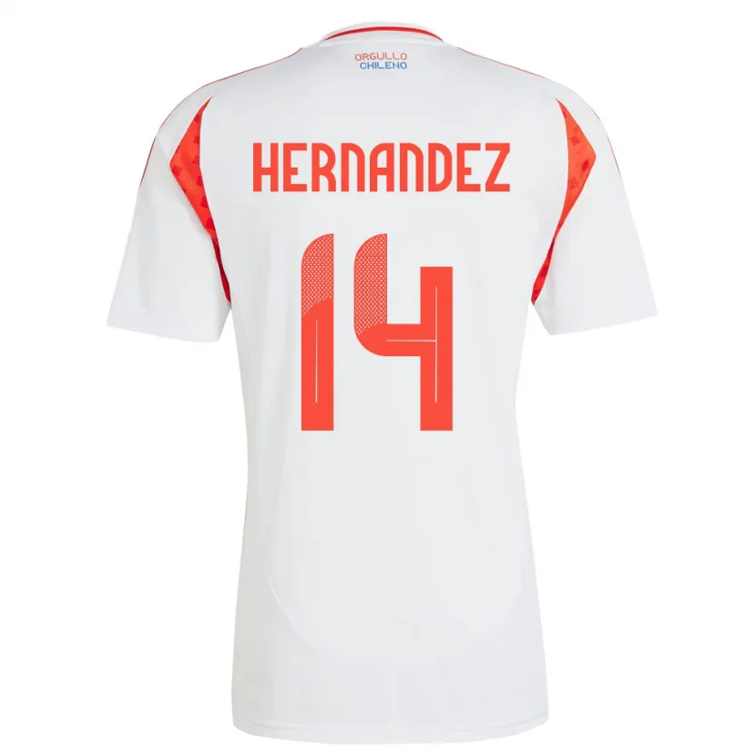 DanxenキッズチリLeandro Hernández#14白アウェイシャツ24-26ジャージーユニフォーム