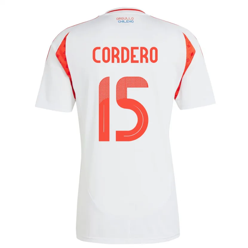 DanxenキッズチリRenato Cordero#15白アウェイシャツ24-26ジャージーユニフォーム