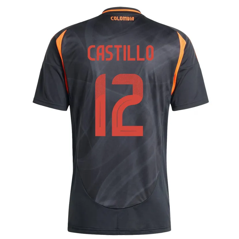 DanxenキッズコロンビアJuan Castillo#12黒アウェイシャツ24-26ジャージーユニフォーム