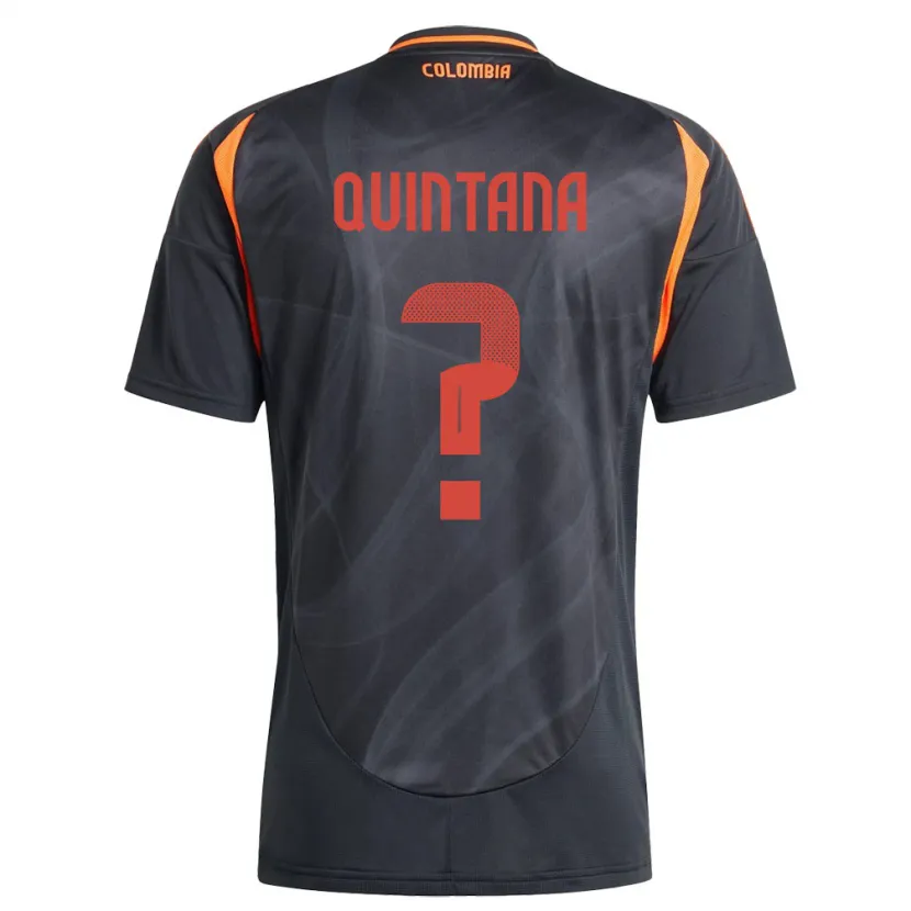 DanxenキッズコロンビアJuan Quintana#0黒アウェイシャツ24-26ジャージーユニフォーム