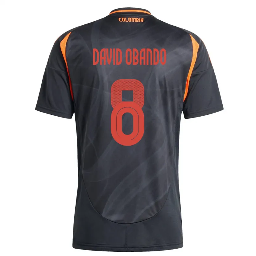 DanxenキッズコロンビアJuan David Obando#8黒アウェイシャツ24-26ジャージーユニフォーム