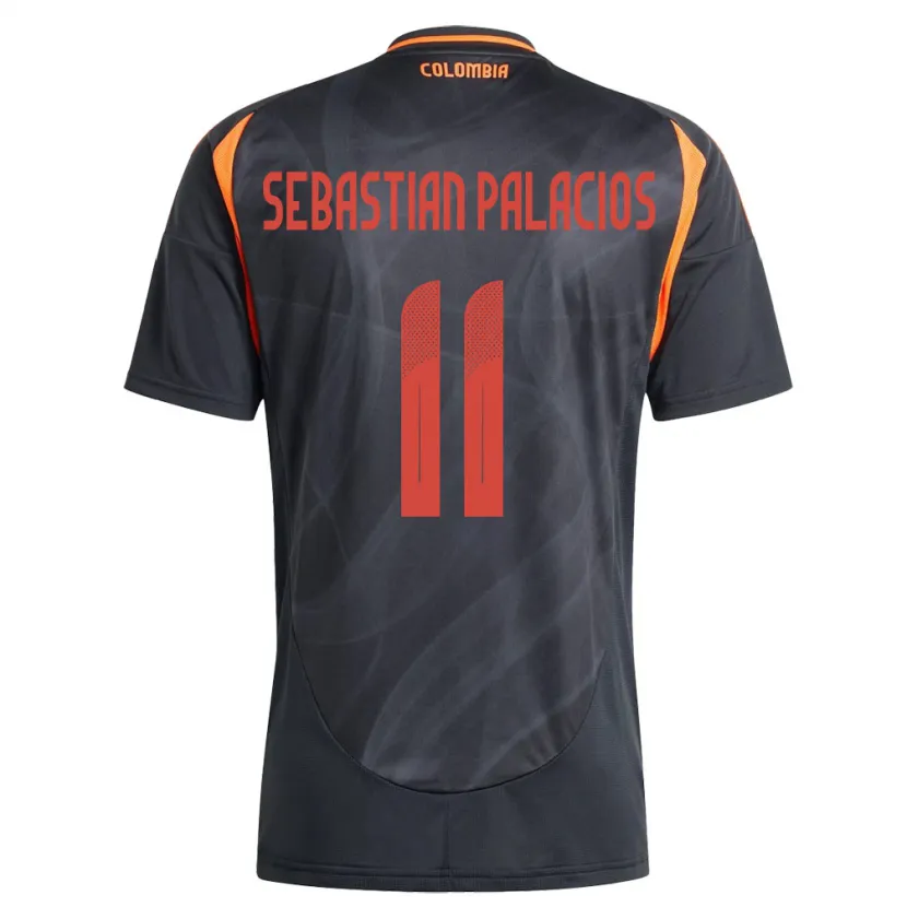 DanxenキッズコロンビアJuan Sebastián Palacios#11黒アウェイシャツ24-26ジャージーユニフォーム