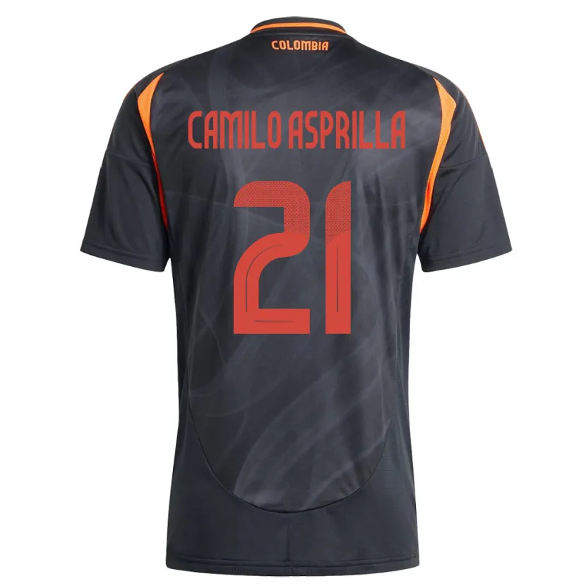 DanxenキッズコロンビアJuan Camilo Asprilla#21黒アウェイシャツ24-26ジャージーユニフォーム