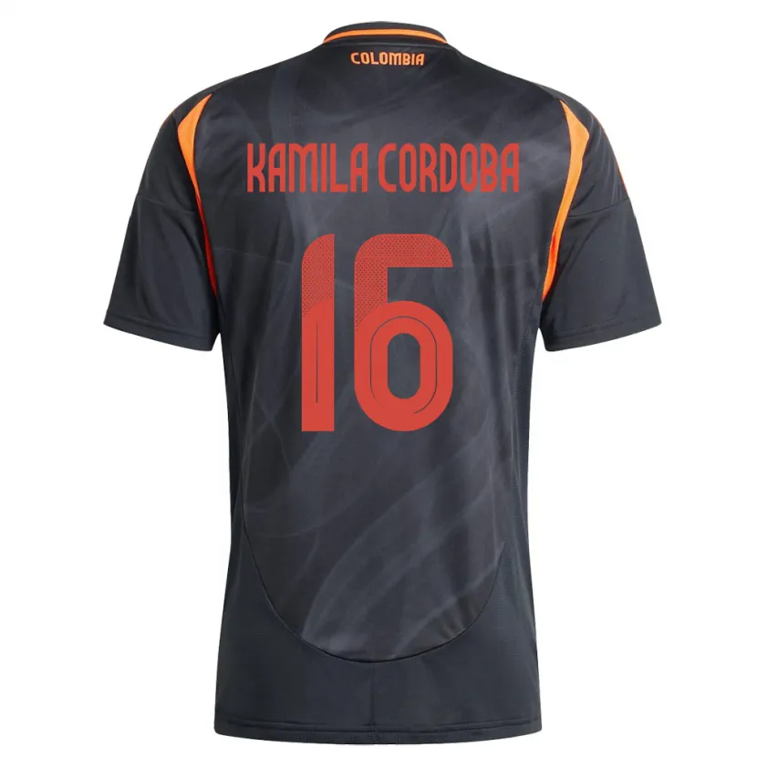 DanxenキッズコロンビアSara Kamila Córdoba#16黒アウェイシャツ24-26ジャージーユニフォーム