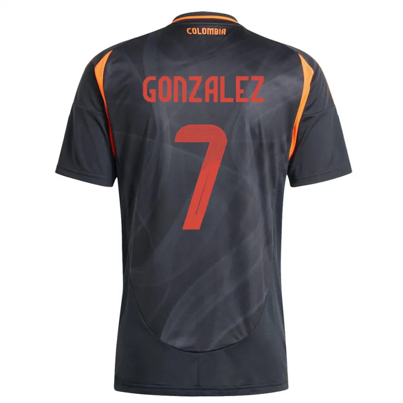 DanxenキッズコロンビアCelis González#7黒アウェイシャツ24-26ジャージーユニフォーム