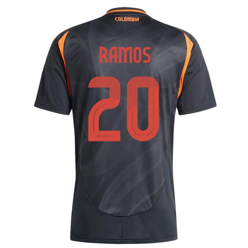 DanxenキッズコロンビアMónica Ramos#20黒アウェイシャツ24-26ジャージーユニフォーム