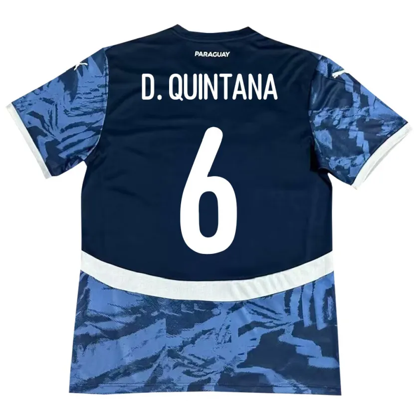 DanxenキッズパラグアイDulce Quintana#6青アウェイシャツ24-26ジャージーユニフォーム