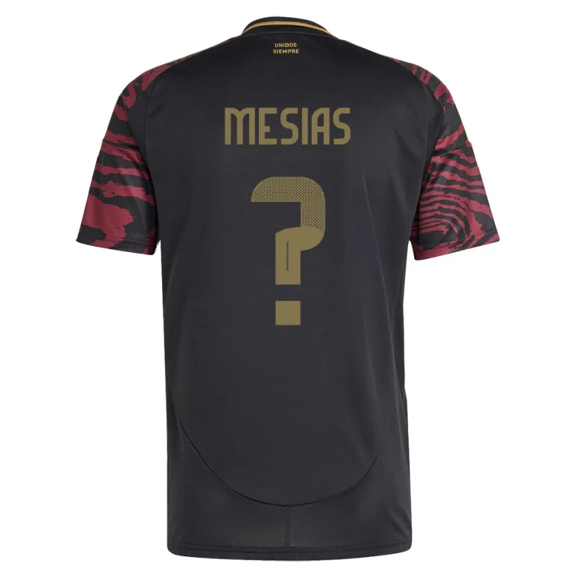 DanxenキッズペルーFabrisio Mesías#0黒アウェイシャツ24-26ジャージーユニフォーム