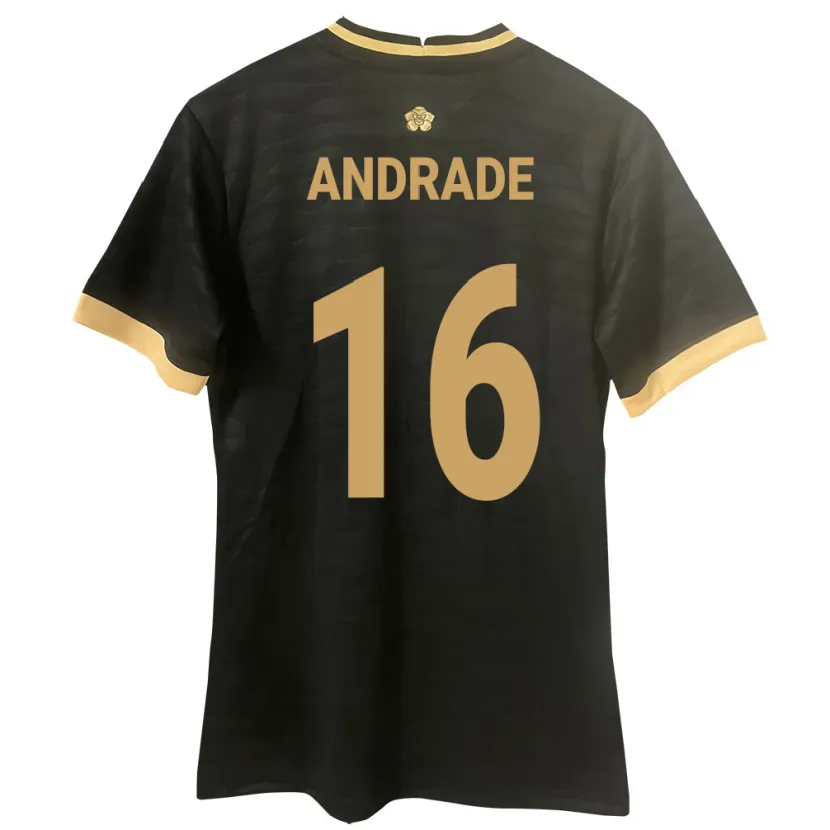 DanxenキッズパナマAndrés Andrade#16黒アウェイシャツ24-26ジャージーユニフォーム