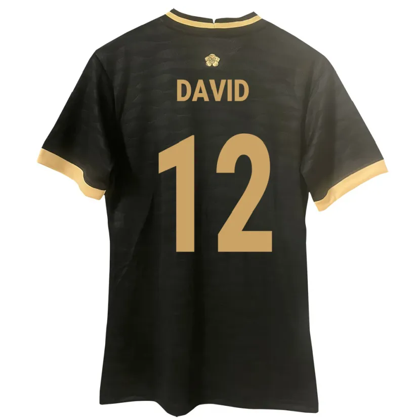 DanxenキッズパナマSaid David#12黒アウェイシャツ24-26ジャージーユニフォーム