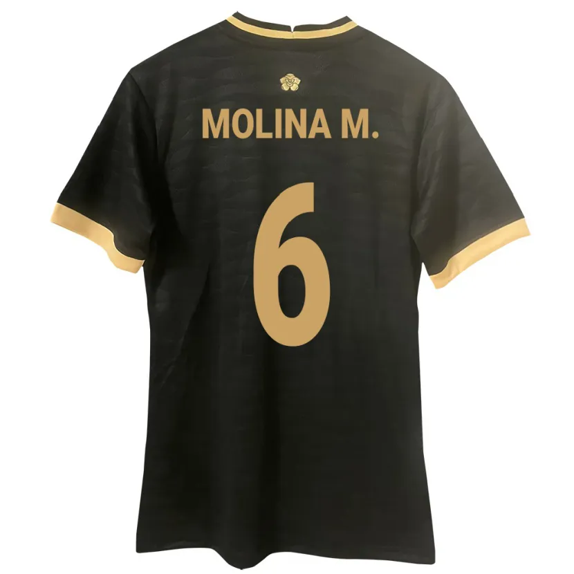 DanxenキッズパナマMariana Molina#6黒アウェイシャツ24-26ジャージーユニフォーム