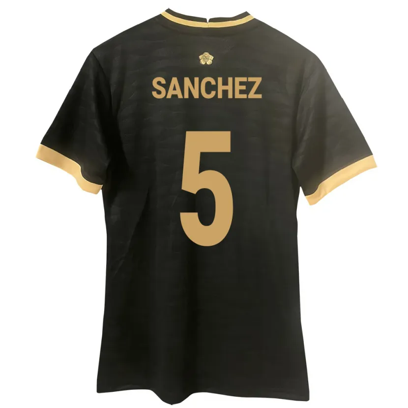 DanxenキッズパナマLeydis Sánchez#5黒アウェイシャツ24-26ジャージーユニフォーム