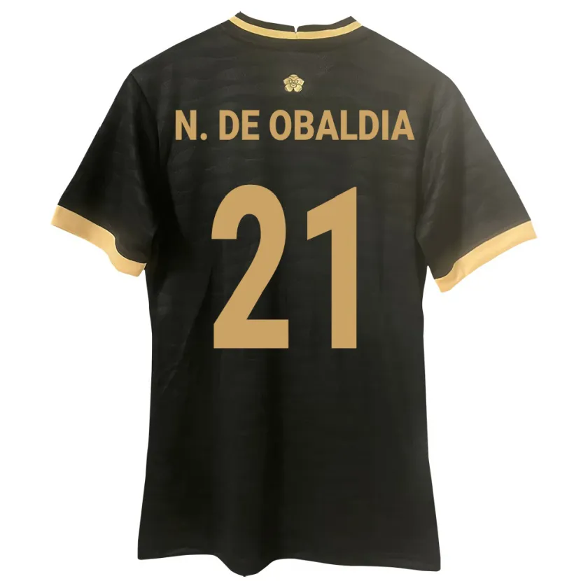 DanxenキッズパナマNicole De Obaldía#21黒アウェイシャツ24-26ジャージーユニフォーム