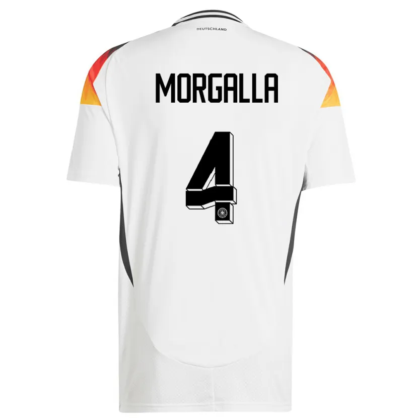 DanxenメンズドイツLeandro Morgalla#4白ホームシャツ24-26ジャージーユニフォーム