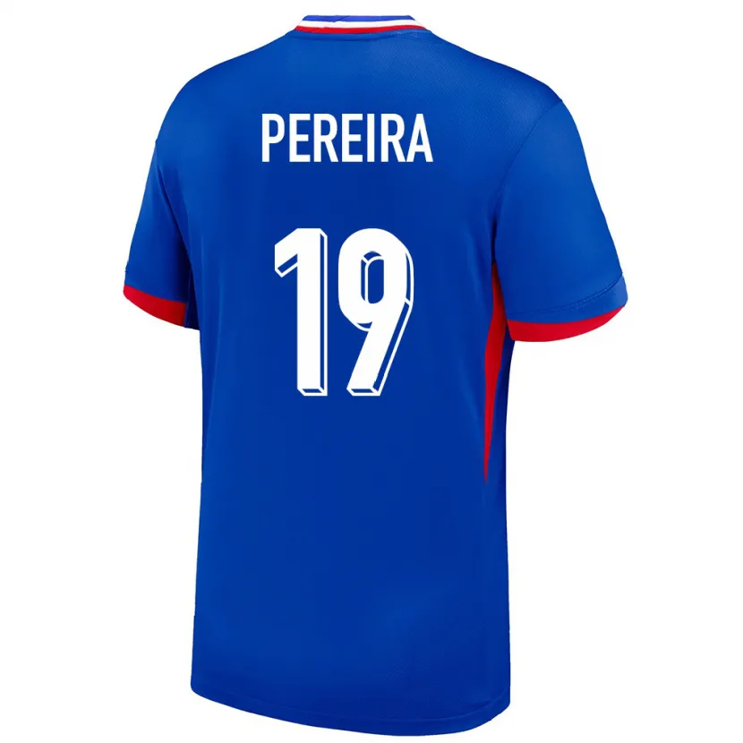 DanxenメンズフランスBrayann Pereira#19青ホームシャツ24-26ジャージーユニフォーム