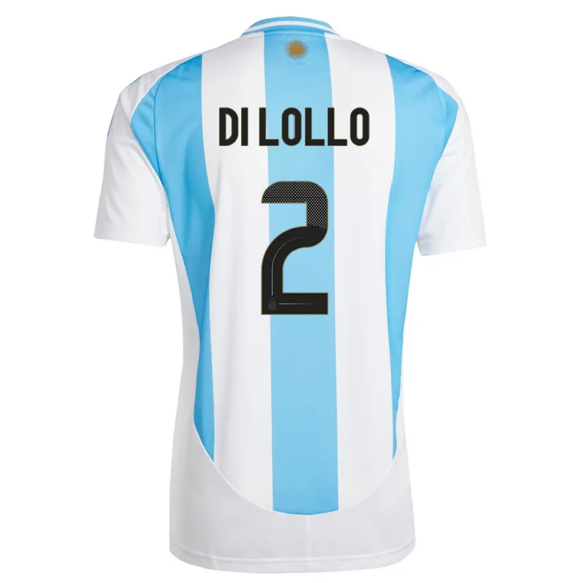 DanxenメンズアルゼンチンLautaro Di Lollo#2白 青ホームシャツ24-26ジャージーユニフォーム