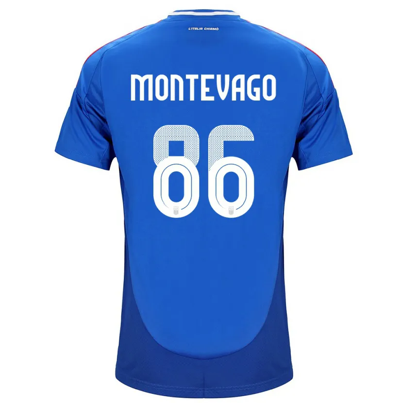 DanxenメンズイタリアDaniele Montevago#86青ホームシャツ24-26ジャージーユニフォーム