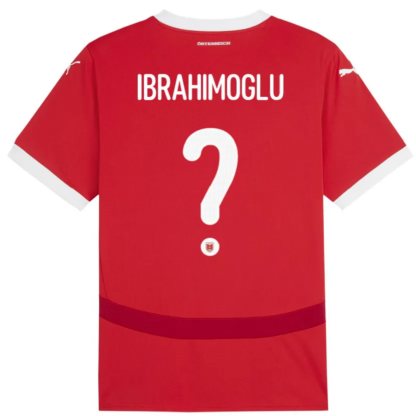 DanxenメンズオーストリアMücahit Ibrahimoglu#0赤ホームシャツ24-26ジャージーユニフォーム