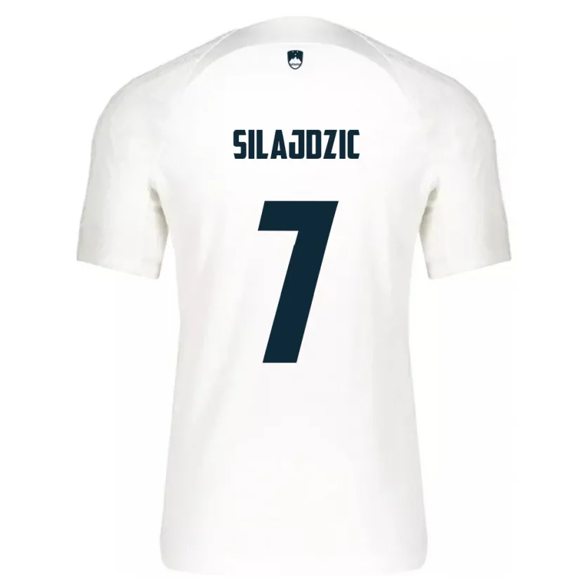 DanxenメンズスロベニアRiad Silajdzic#7白ホームシャツ24-26ジャージーユニフォーム