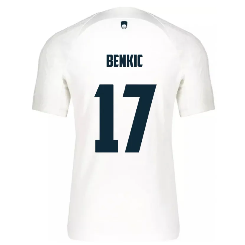 DanxenメンズスロベニアKevin Benkic#17白ホームシャツ24-26ジャージーユニフォーム