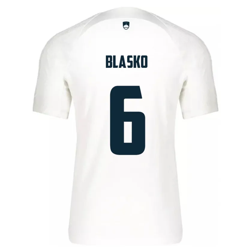 DanxenメンズスロベニアSvit Blasko#6白ホームシャツ24-26ジャージーユニフォーム