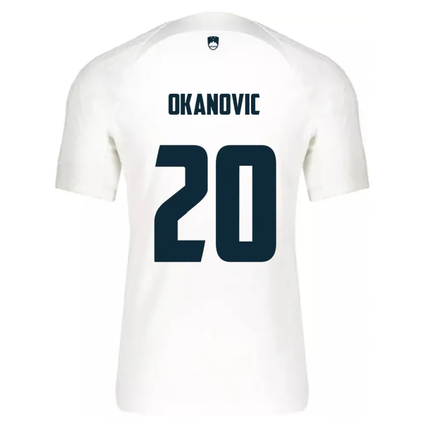 DanxenメンズスロベニアDeen Okanovic#20白ホームシャツ24-26ジャージーユニフォーム