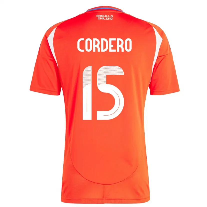 DanxenメンズチリRenato Cordero#15赤ホームシャツ24-26ジャージーユニフォーム