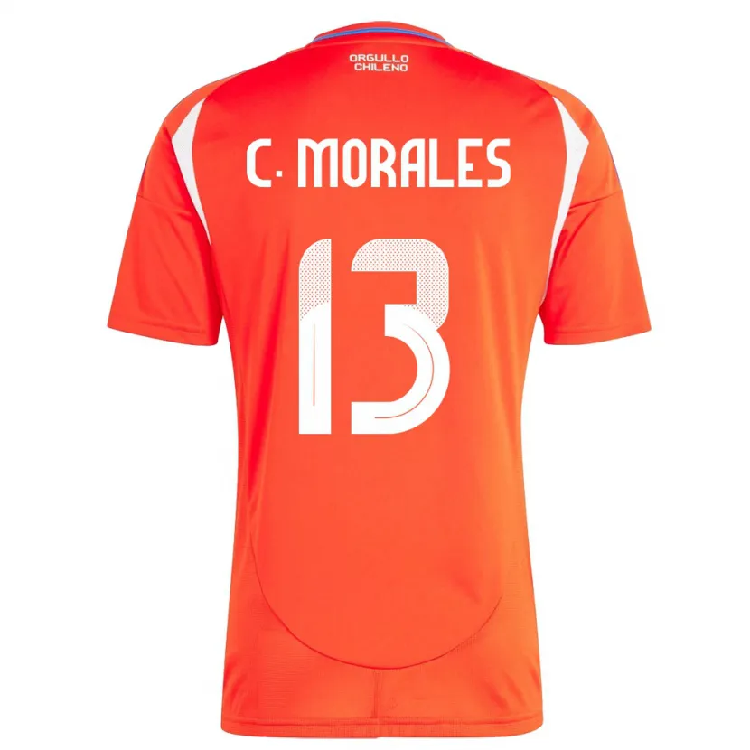 DanxenメンズチリCristián Morales#13赤ホームシャツ24-26ジャージーユニフォーム