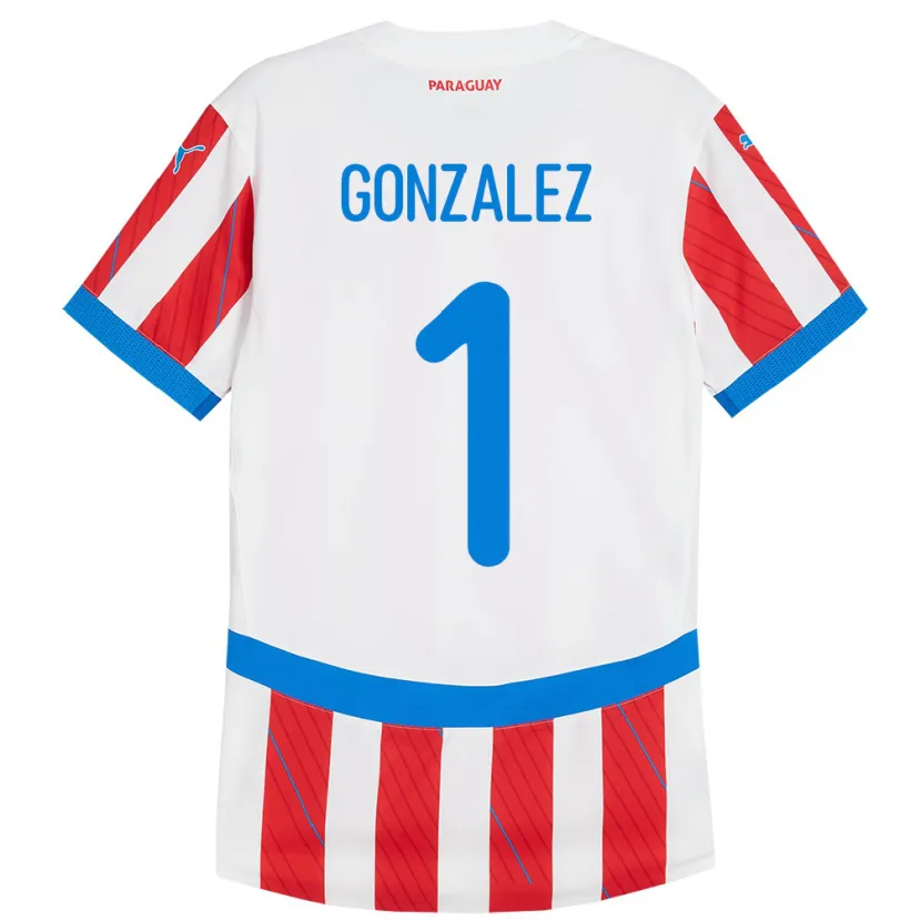 DanxenメンズパラグアイÁngel González#1赤、白ホームシャツ24-26ジャージーユニフォーム