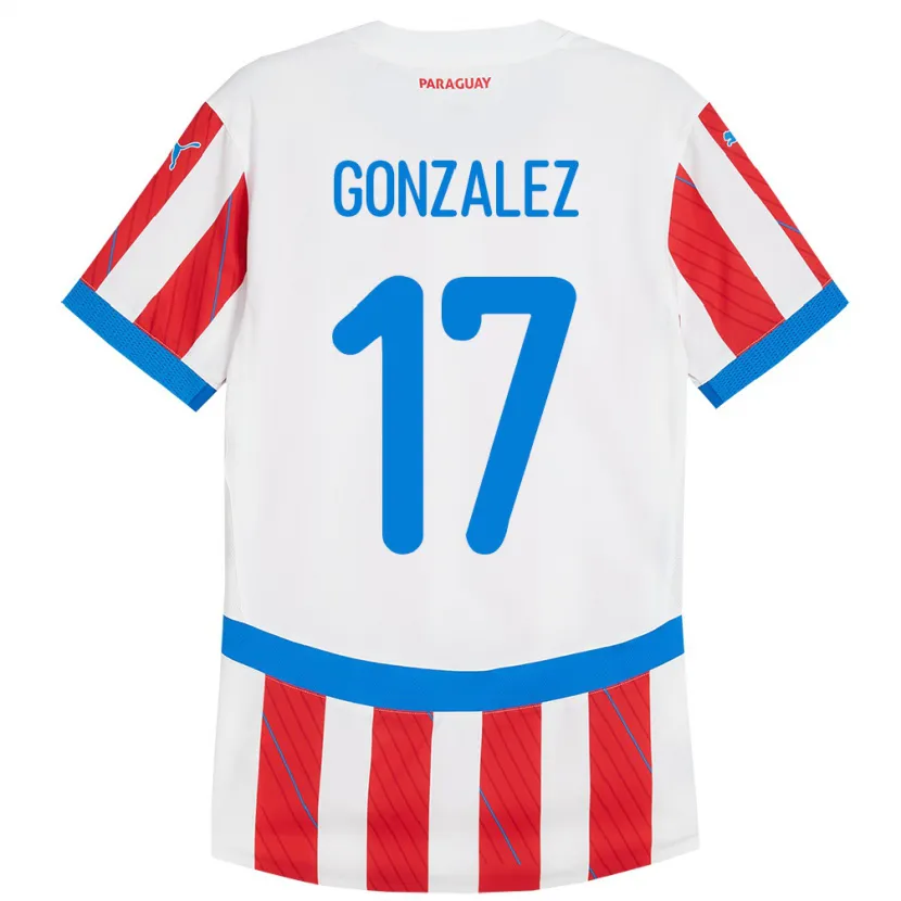 DanxenメンズパラグアイLourdes González#17赤、白ホームシャツ24-26ジャージーユニフォーム